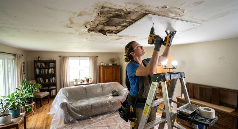 Ceiling Water Damage Repair in Olathe, KS